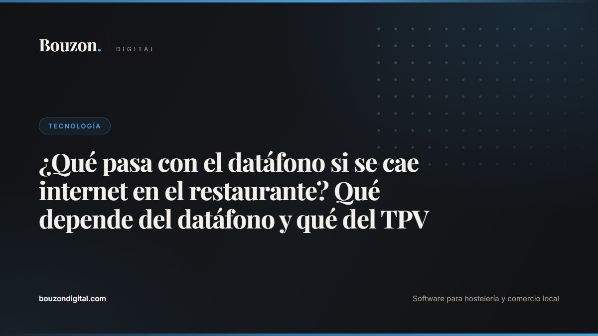 ¿Qué pasa con el datáfono si se cae internet en el restaurante?
