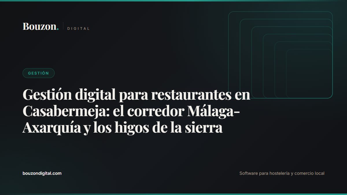 Digital restaurant management in Casabermeja: the Málaga–Axarquía corridor and the mountain fig harvest