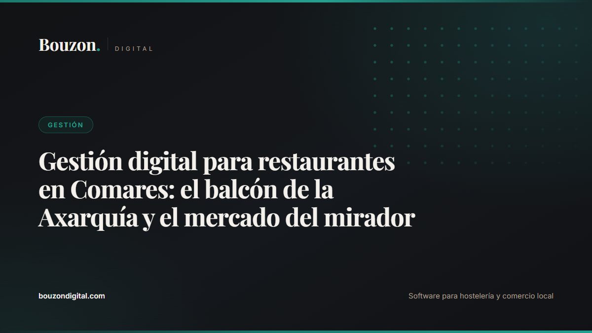 Digital restaurant management in Comares: the Axarquía lookout and the captive mirador market