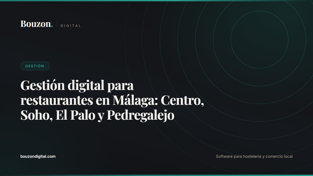Digital restaurant management in Málaga: Centro, Soho, El Palo and Pedregalejo