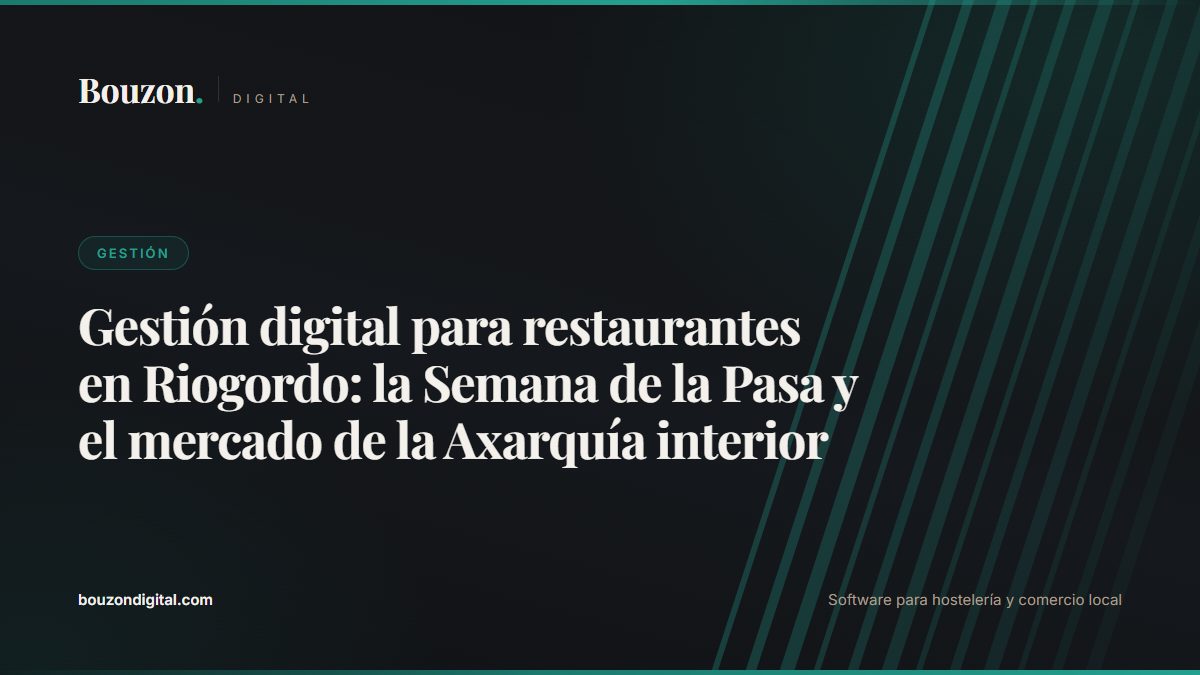 Digital restaurant management in Riogordo: the Raisin Festival and the inner Axarquía market