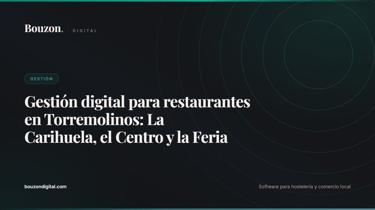 Digital restaurant management in Torremolinos: La Carihuela, the Centre, and the feria